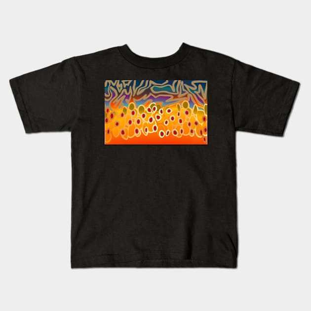 Brook Trout Camo II Kids T-Shirt by MikaelJenei